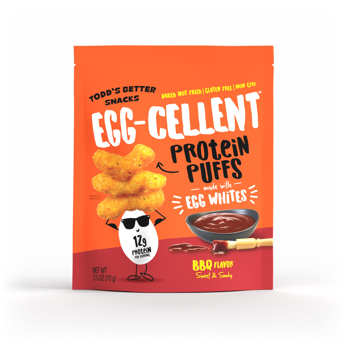 Sweet & Smoky BBQ Protein Puffs (2.5 oz) 4 bags per pack