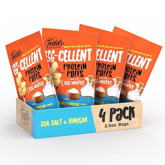 Sea Salt & Vinegar Protein Puffs (2.5 oz) 4 bags per pack