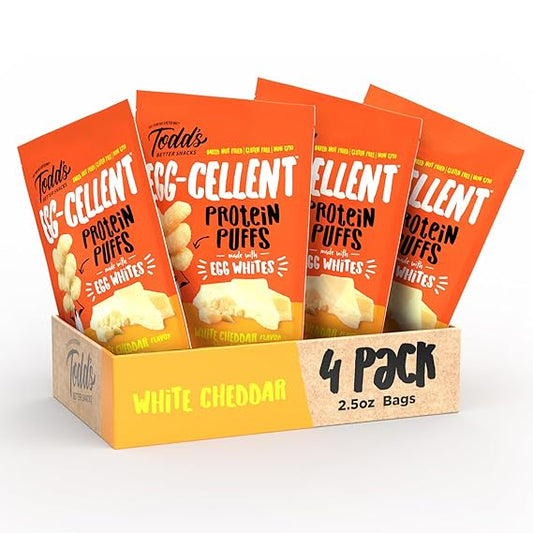 White Cheddar Protein Puffs (2.5 oz) 4 bags per pack