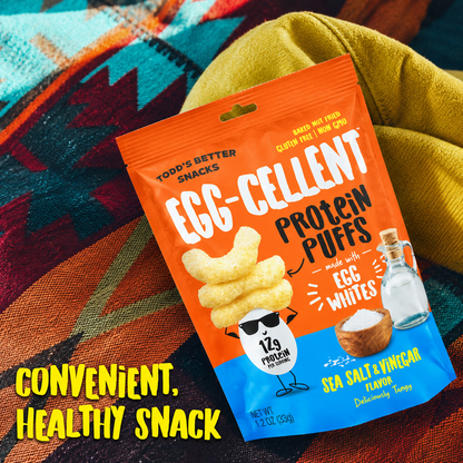 Sea Salt & Vinegar Protein Puffs (1.2 oz) 10 bags per pack