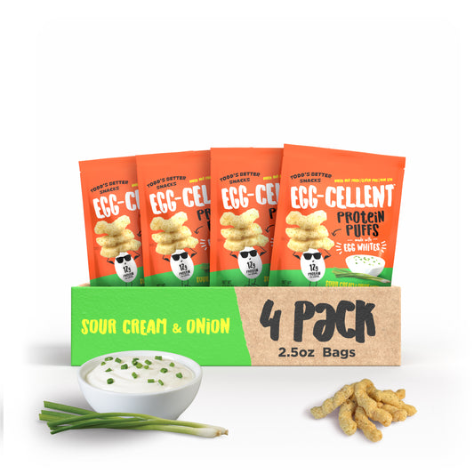 Sour Cream & Onion Protein Puffs (2.5 oz) 4 bags per pack