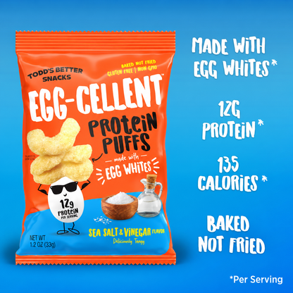 Sea Salt & Vinegar Protein Puffs (1.2 oz) 10 bags per pack