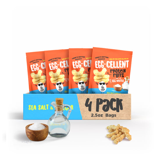 Sea Salt & Vinegar Protein Puffs (2.5 oz) 4 bags per pack