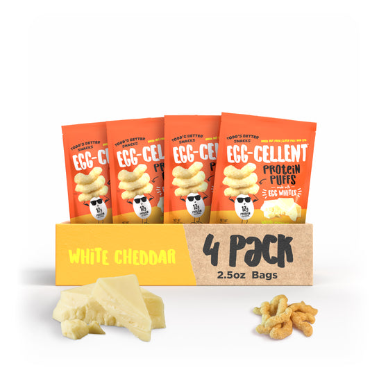 White Cheddar Protein Puffs (2.5 oz) 4 bags per pack