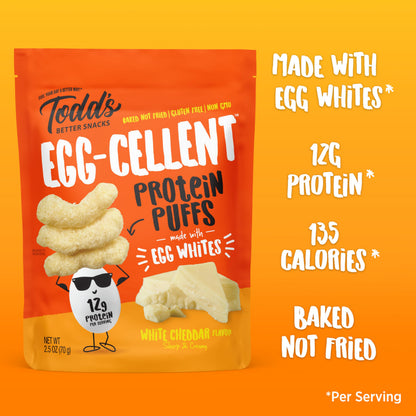 White Cheddar Protein Puffs (2.5 oz) 4 bags per pack